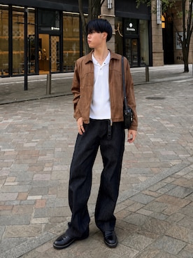 「SINSS（シンス）のアイテム（アクセサリー）」を使った、Ousukeさん（メンズ・177cm）の秋コーディネート