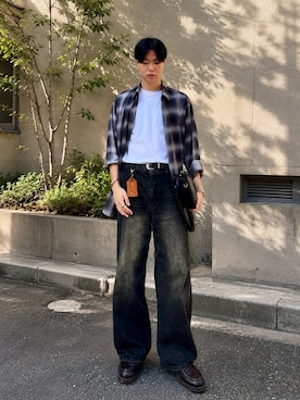 「KLEMAN（クレマン）のアイテム」を使った、桜介さん（メンズ・177cm）の夏コーディネート