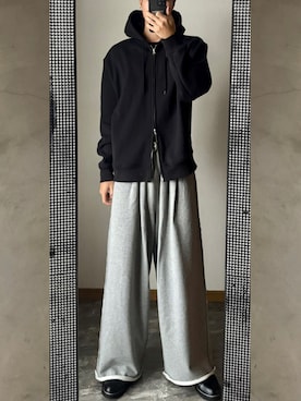 「アイテム（イヤリング）」を使った、桜さん（メンズ・177cm）の冬コーディネート