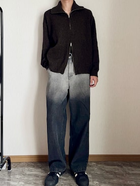 「アイテム（イヤーカフ）」を使った、桜さん（メンズ・177cm）の秋コーディネート