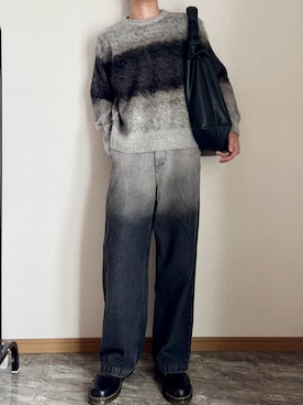 「アイテム（イヤーカフ）」を使った、桜さん（メンズ・177cm）の秋コーディネート