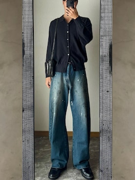 「SINSS（シンス）のアイテム（トップス）」を使った、桜 おうすけさん（メンズ・177cm）の春コーディネート