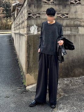 「ツイードパンツ」｜桜介さん（メンズ・177cm）の春コーディネート