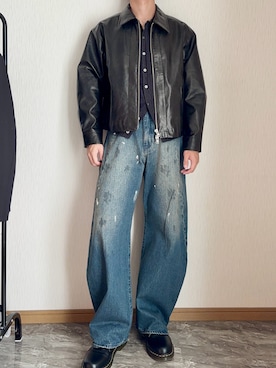 「アイテム（イヤーカフ）」を使った、桜さん（メンズ・177cm・10代）の秋コーディネート