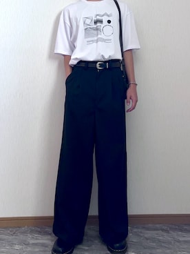 「アイテム（イヤーカフ）」を使った、桜さん（メンズ・177cm）の秋コーディネート