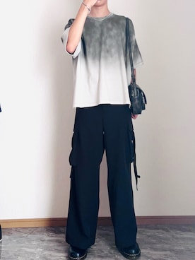 「アイテム（イヤーカフ）」を使った、桜さん（メンズ・177cm）の秋コーディネート