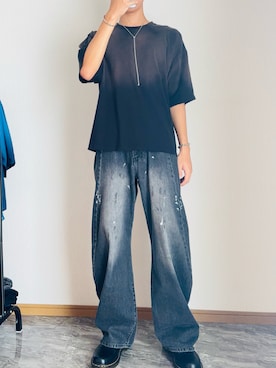 「アイテム（イヤーカフ）」を使った、桜さん（メンズ・177cm）の秋コーディネート