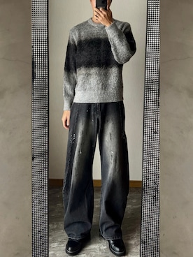 「アイテム（イヤーカフ）」を使った、桜さん（メンズ・177cm）の冬コーディネート