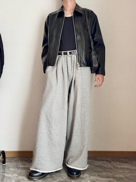 「アイテム（スウェットパンツ）」を使った、桜さん（メンズ・177cm・10代）の秋コーディネート