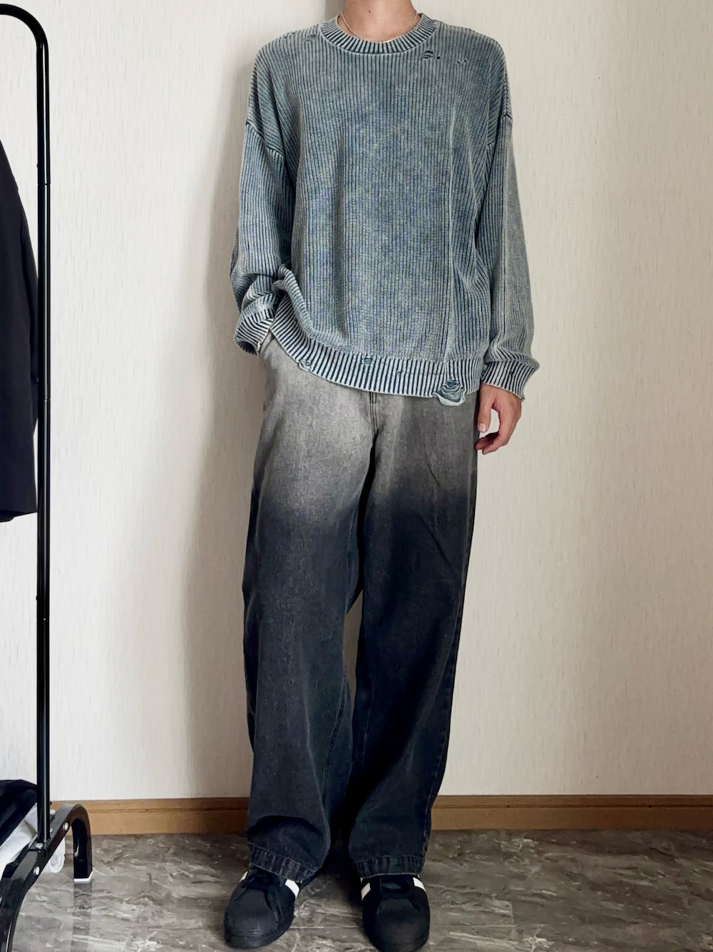SINSS（シンス）の「Wide straight gradation denim / ワイド