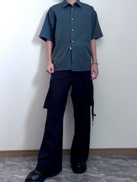 「アイテム（イヤーカフ）」を使った、桜さん（メンズ・177cm）の秋コーディネート