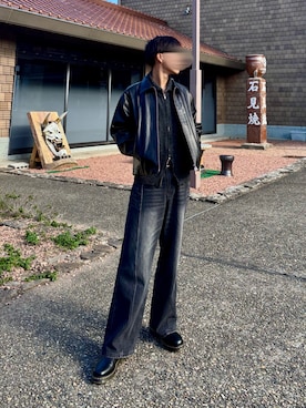 「SINSS（シンス）のアイテム（アクセサリー）」を使った、桜介さん（メンズ・177cm）の春コーディネート