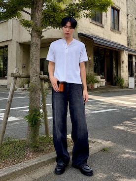 「KLEMAN（クレマン）のアイテム」を使った、桜介さん（メンズ・177cm）の夏コーディネート