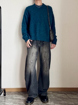 「アイテム（イヤーカフ）」を使った、桜さん（メンズ・177cm）の秋コーディネート