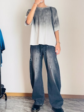 「アイテム（イヤーカフ）」を使った、桜さん（メンズ・177cm）の秋コーディネート