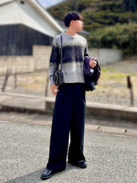 「アイテム（ドレスシューズ）」を使った、桜さん（メンズ・177cm）の冬コーディネート