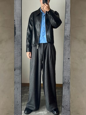 「アイテム（ブルゾン）」を使った、桜さん（メンズ・177cm・10代）の冬コーディネート