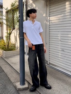 「KLEMAN（クレマン）のアイテム」を使った、桜介さん（メンズ・177cm）の夏コーディネート