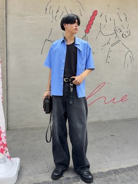 「SINSS（シンス）のアイテム（ショルダーバッグ）」を使った、Ousukeさん（メンズ・177cm）の秋コーディネート
