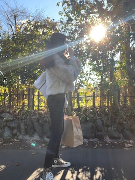 「dazzlin（ダズリン）のアイテム（その他アウター）」を使った、y1さん（レディース・158cm）の冬コーディネート