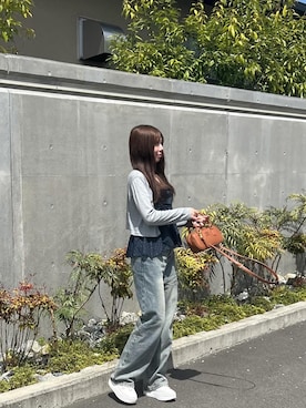 「REBALANCE（リバランス）のアイテム」を使った、y1さん（レディース・158cm）の春コーディネート