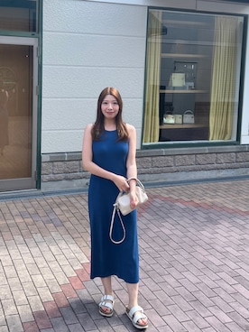 「青」｜y1さん（レディース・158cm）の夏コーディネート