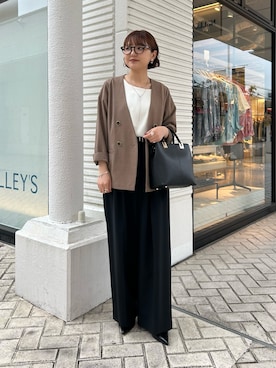 「アイテム（ダウンジャケット/コート）」を使った、ririkaさん（レディース・157cm）の春コーディネート