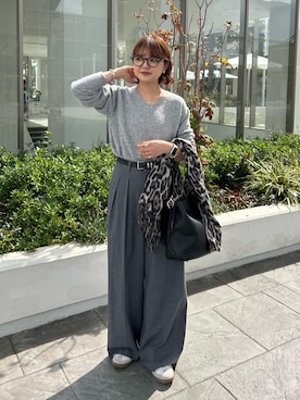 「アイテム（ストール/ショール）」を使った、ririkaさん（レディース・157cm・20代）の秋コーディネート