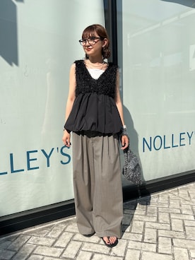 「ファー」｜ririkaさん（レディース・157cm）の夏コーディネート