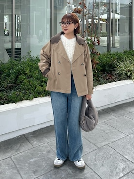 「アイテム（トレンチコート）」を使った、ririkaさん（レディース・157cm・20代）の秋コーディネート