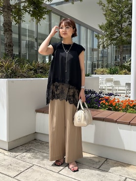 「MICO COULIER（ミコクリエ）のアイテム」を使った、ririkaさん（レディース・157cm）の春コーディネート