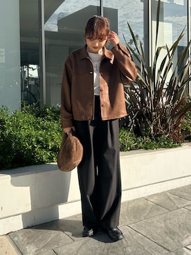 「アイテム（ブルゾン）」を使った、ririkaさん（レディース・157cm・20代）の秋コーディネート