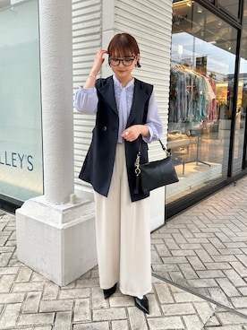 「アイテム（ダウンジャケット/コート）」を使った、ririkaさん（レディース・157cm）の春コーディネート