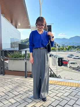 「ニットコーデ」｜ririkaさん（レディース・157cm）の夏コーディネート