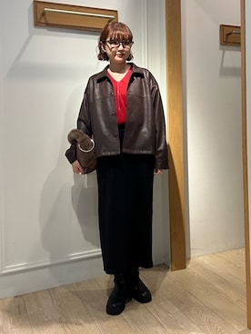 「アイテム（ブルゾン）」を使った、ririkaさん（レディース・157cm・20代）の秋コーディネート