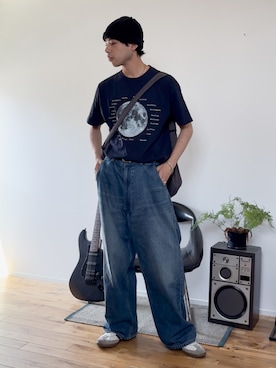 「バギーデニム」｜KOGIさん（メンズ・175cm）の夏コーディネート