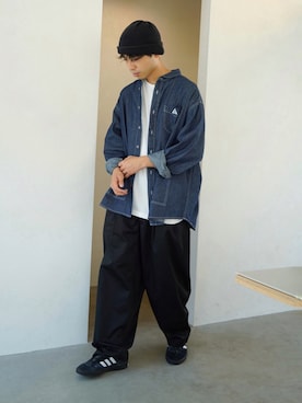 「アイテム（チノパンツ）」を使った、KOGIさん（メンズ・175cm）の夏コーディネート