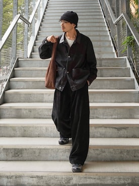 「アイテム（トートバッグ）」を使った、KOGIさん（メンズ・175cm）の秋コーディネート