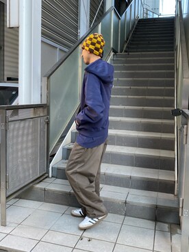 「CIAOPANIC TYPY（チャオパニックティピー）のアイテム（ニットキャップ/ビーニー）」を使った、KOGIさん（メンズ・175cm）の秋コーディネート
