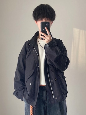 「WYM LIDNM（ウィム バイ リドム）のアイテム（モッズコート）」を使った、Tsubasaさん（レディース・164cm）の冬コーディネート