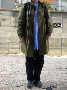 「Paraboot」｜「アイテム（モッズコート）」を使った、SPADE25さん（レディース・167cm）の春コーディネート