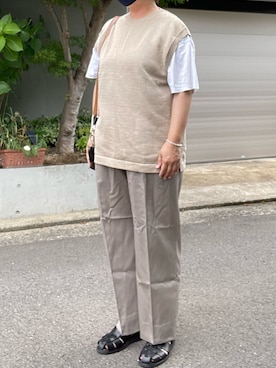 「BATONER（バトナー）のアイテム」を使った、SPADE25さん（レディース・167cm）の夏コーディネート