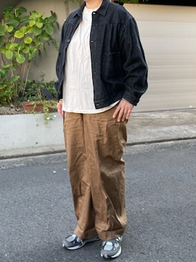 「COMOLI（コモリ）のアイテム」を使った、SPADE25さん（レディース・167cm）の秋コーディネート
