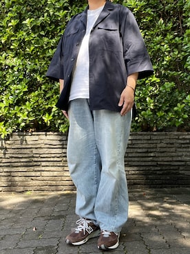 「ブリーチデニム」｜「アイテム（アクセサリー）」を使った、SPADE25さん（レディース・167cm）の夏コーディネート