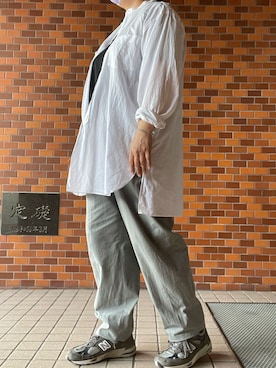 「COMOLI（コモリ）のアイテム」を使った、SPADE25さん（レディース・167cm）の夏コーディネート