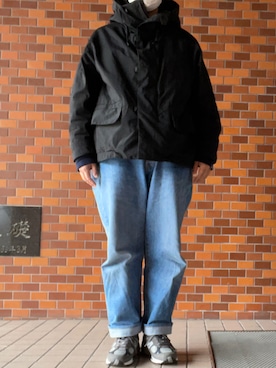 「LOOPWHEELER（ループウィラー）のアイテム（スウェット）」を使った、SPADE25さん（レディース・167cm）の冬コーディネート