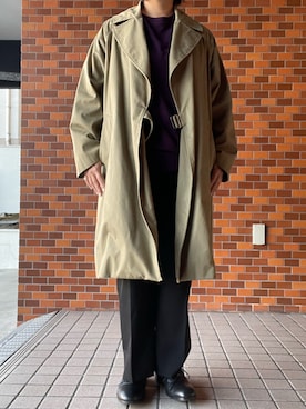 「COMOLI（コモリ）のアイテム」を使った、SPADE25さん（レディース・167cm）の冬コーディネート