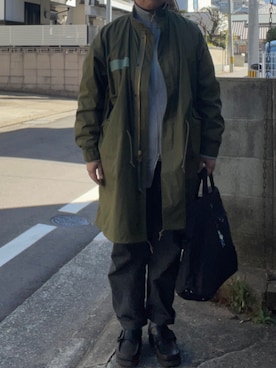 「LOOPWHEELER（ループウィラー）のアイテム（スウェット）」を使った、SPADE25さん（レディース・167cm）の春コーディネート