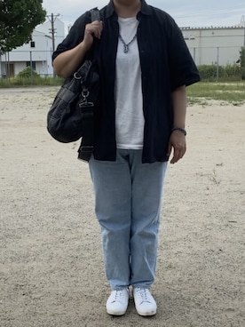 「YAECA」｜「アイテム（アクセサリー）」を使った、SPADE25さん（レディース・166cm）の夏コーディネート