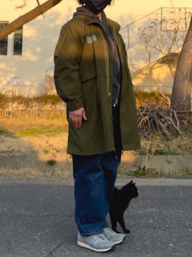 「猫」｜「アイテム（ジャケット/アウター）」を使った、SPADE25さん（レディース・167cm）の春コーディネート